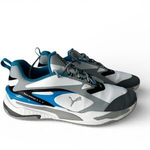 Puma Men's Blue and Gray Golf Sneakers